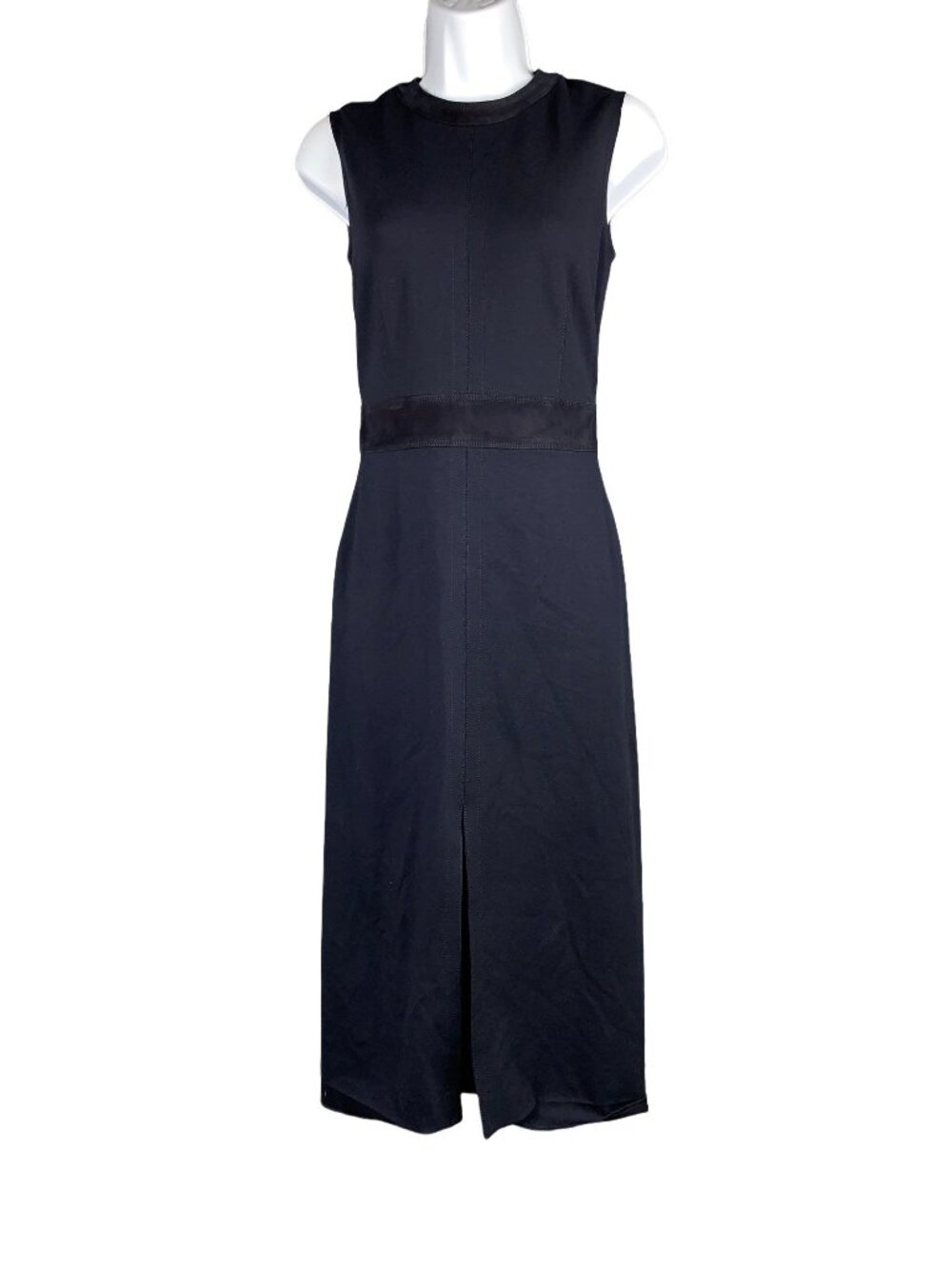 Theory Black Sleeveless Midi Dress Antlia Fixture Ponte Style 0